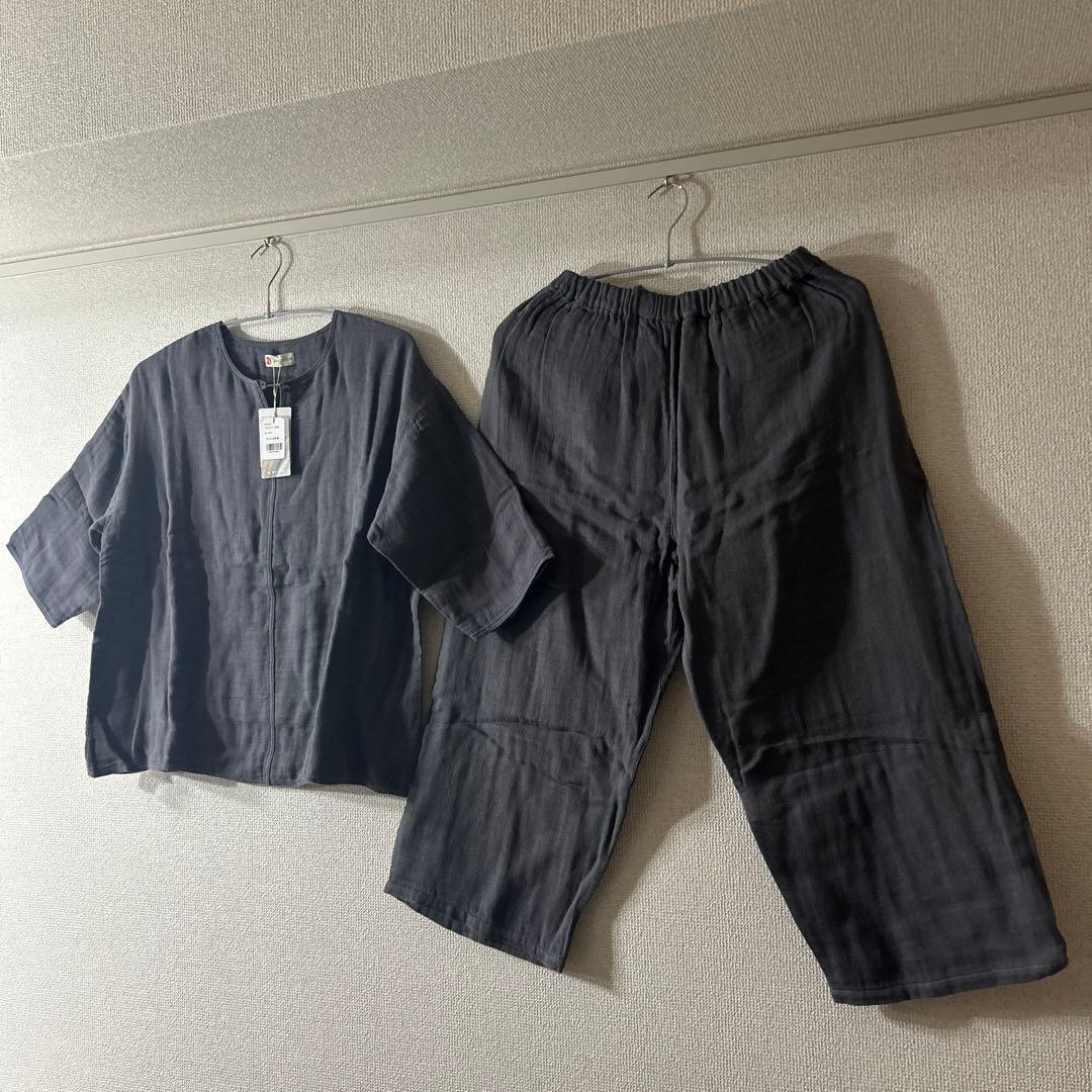 お買い得‼️綿100% 日本製奈良　かやパジャマ つるばみ BAN INOUE美品