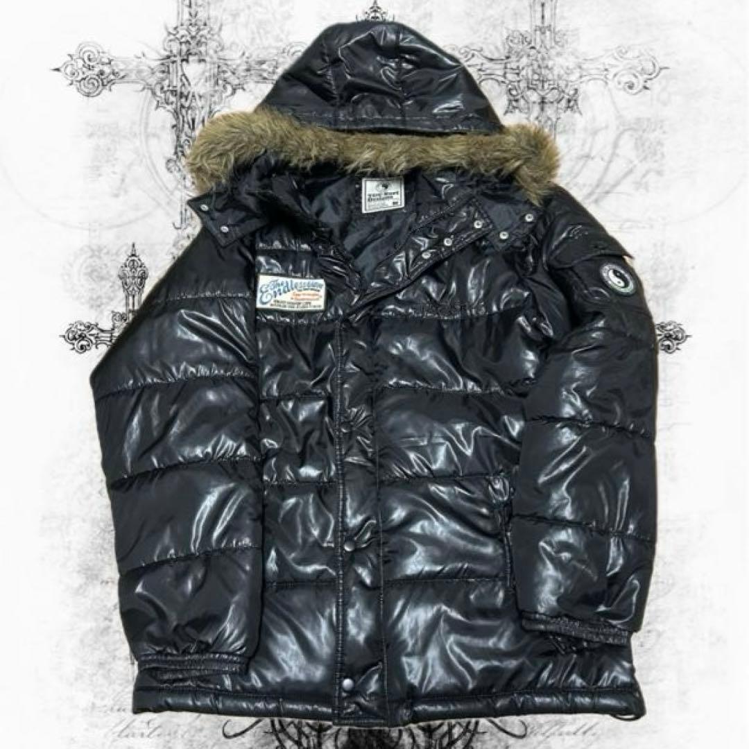 y2k グランジ 00s 平成ギャル opium スカル ファーダウンジャケット