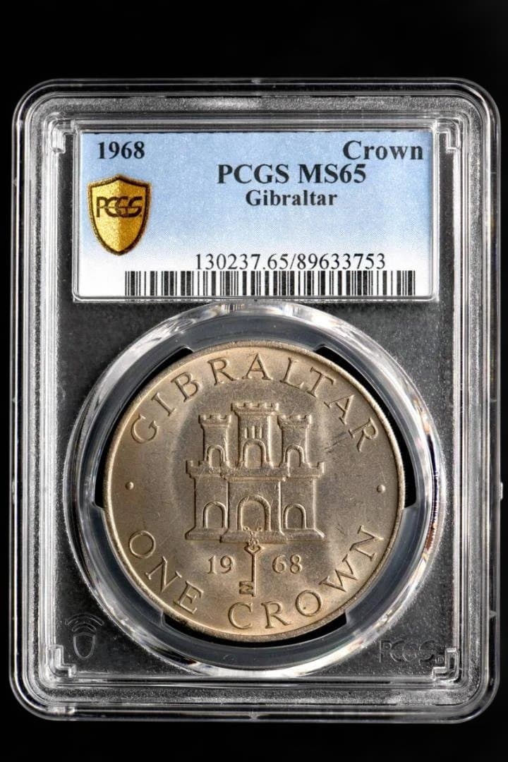 【美品】⭐️PCGS MS65 1968 ジブラルタル Crown