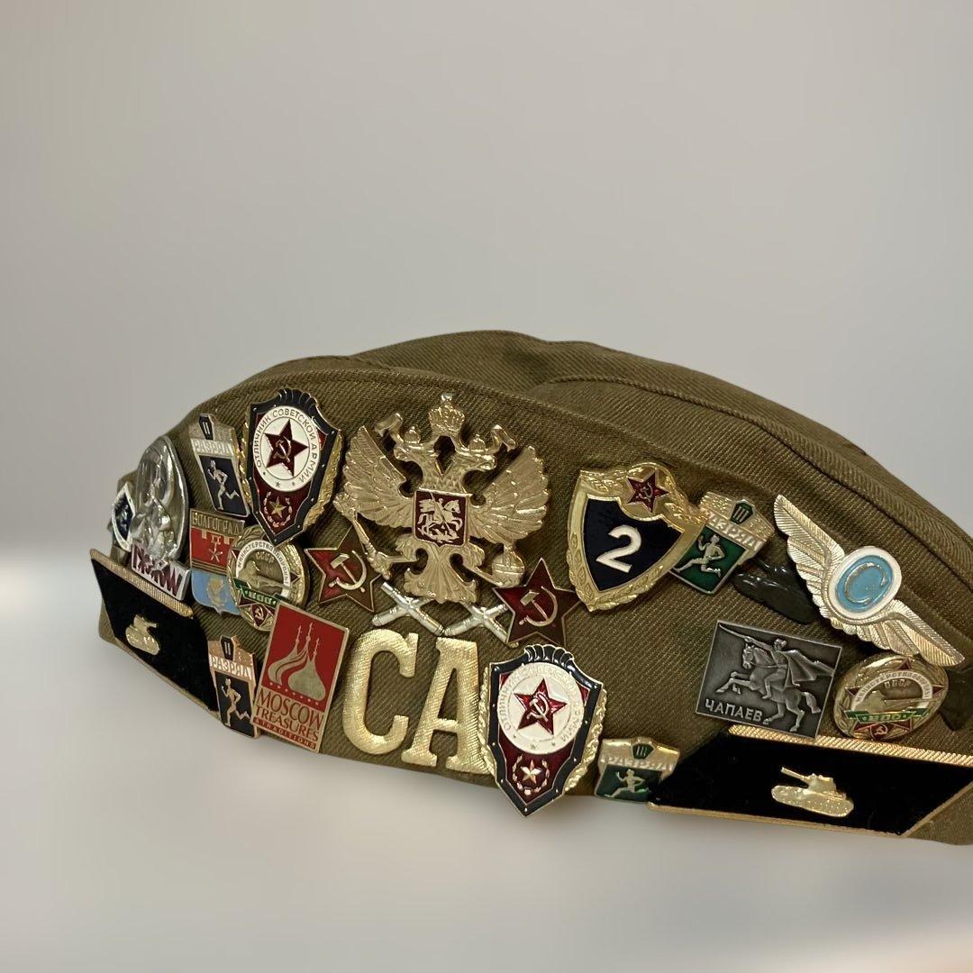 ロシア軍 ピロトカ 帽子 ピンバッジ付　サバゲー