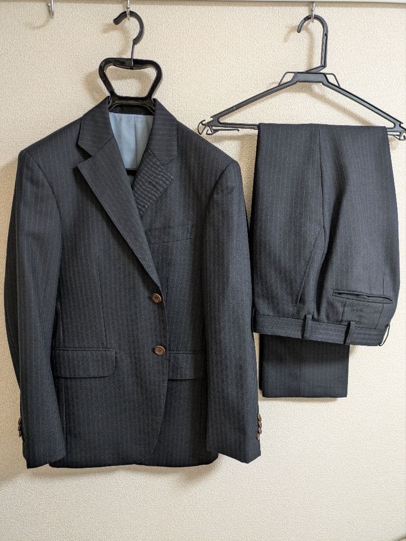 HANABISHI ダークグレー ストライプスーツ 上下セット XS - メルカリ