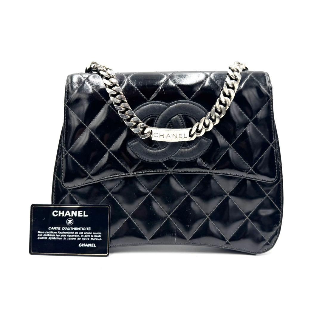 CHANEL シャネル デカココ エナメル マトラッセ チェーンバッグ - メルカリ