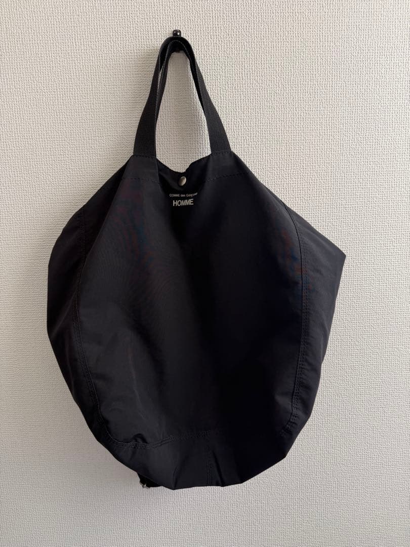【完売・タグ付】コムデギャルソンオム 綿ナイロングログラン 2WAYバッグ 黒