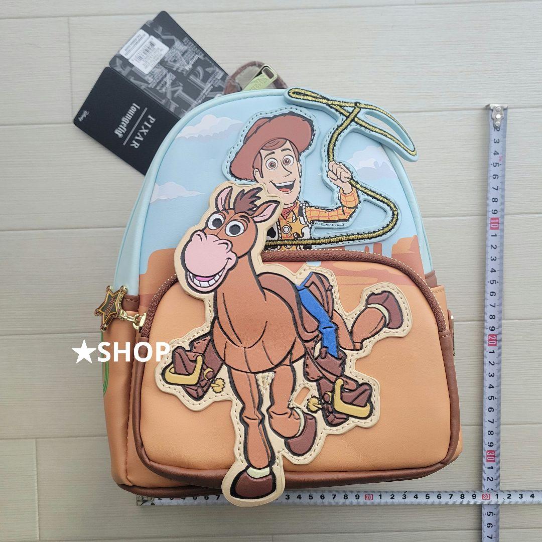 ラウンジフライ ディズニー トイストーリー ウッディ ブルズアイ リュック New🌟 Toy Story Woody & Buzz Backpack by loungefly🎒 #ラウンジ