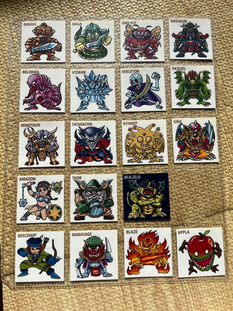 自作シール ナナロッソ作、ネクロスオマージュシール。 現コンプセット