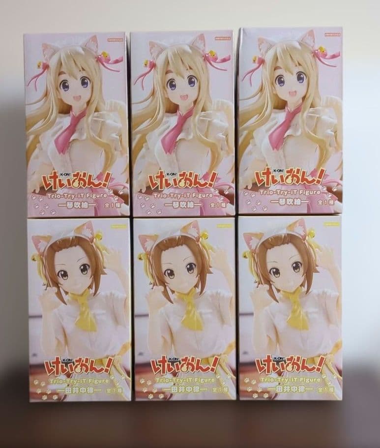 けいおん！フィギュア　田井中律　琴吹紬　各3体セット けいおん！』田井中律、琴吹紬、中野梓が揃って「POP UP PARADE L size