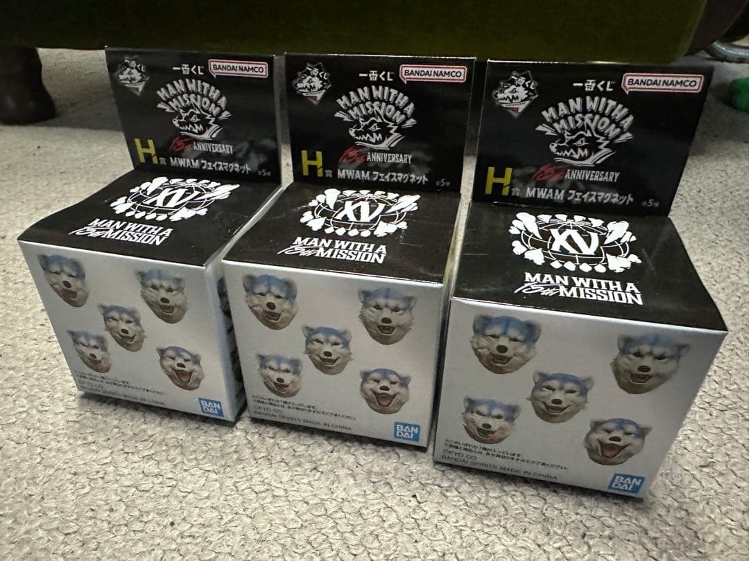 一番くじ MAN WITH A MISSION H賞　フェイスマグネット3個