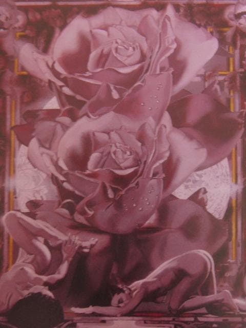 飯田四郎、【楽園(I)】、希少な額装用画集より、新品額装付、状態良好