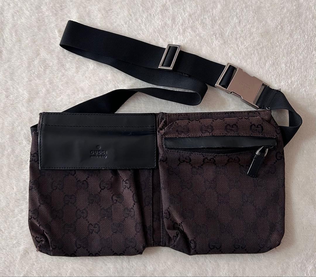 GUCCI グッチ ウエストポーチ ボディバッグ GGキャンバス 黒 楽天市場】【バッグ】GUCCI グッチ グッチシマ レザー ボディバッグ