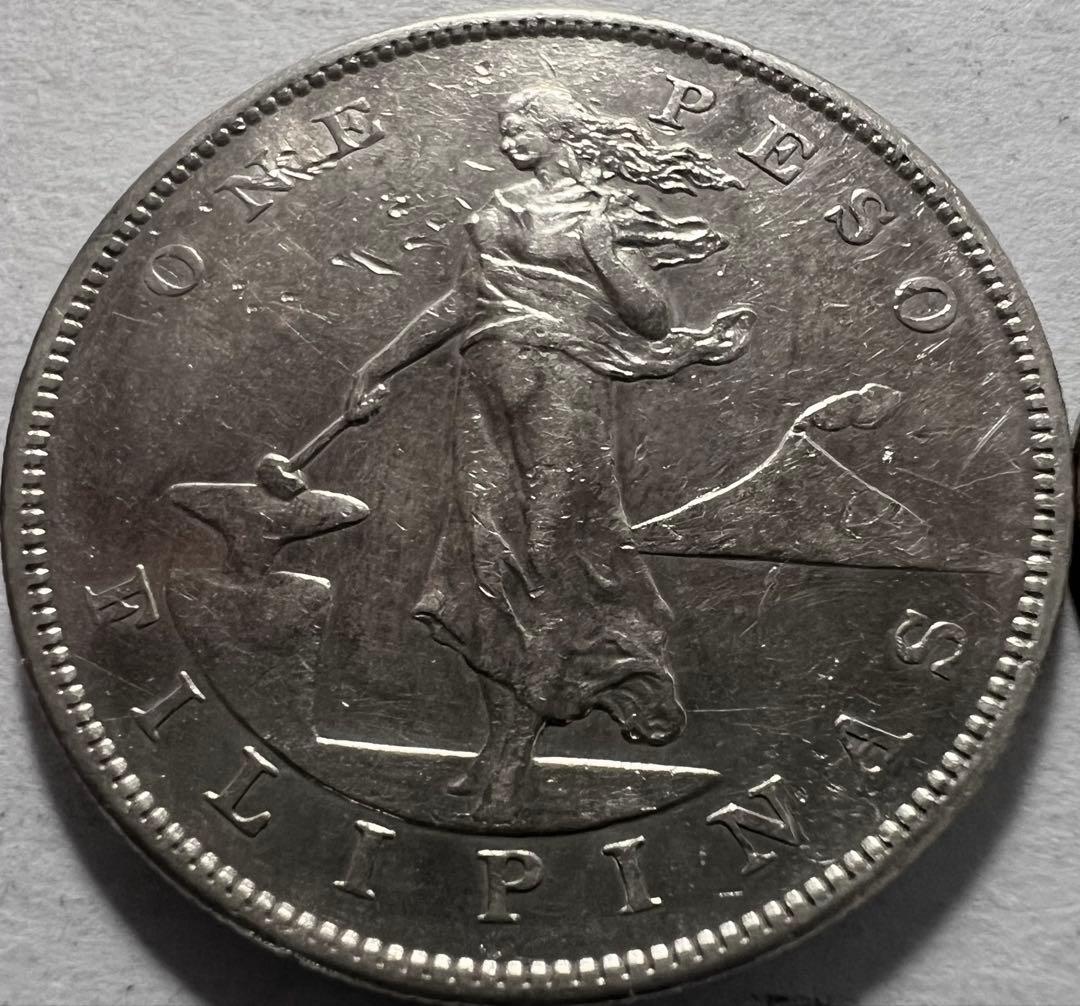 さ*e様 ⭐️希少⭐️1905年米領フィリピン 1ペソ 銀貨　【大型】 アメリカ領 フィリピン 大型銀貨 1ペソ シルバー 1904年 希少 PCGS