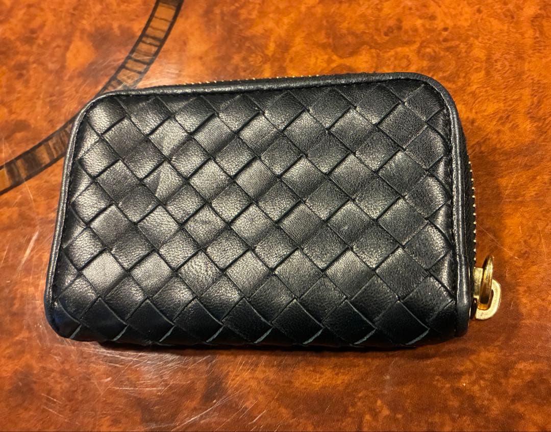 BOTTEGA VENETA ブラックレザーケース・小銭入れ