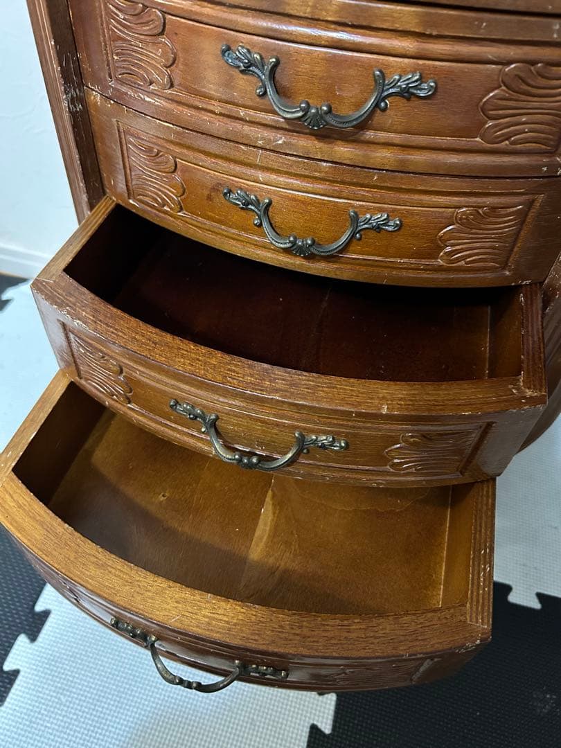 アンティーク 猫脚 キャビネット 電話台