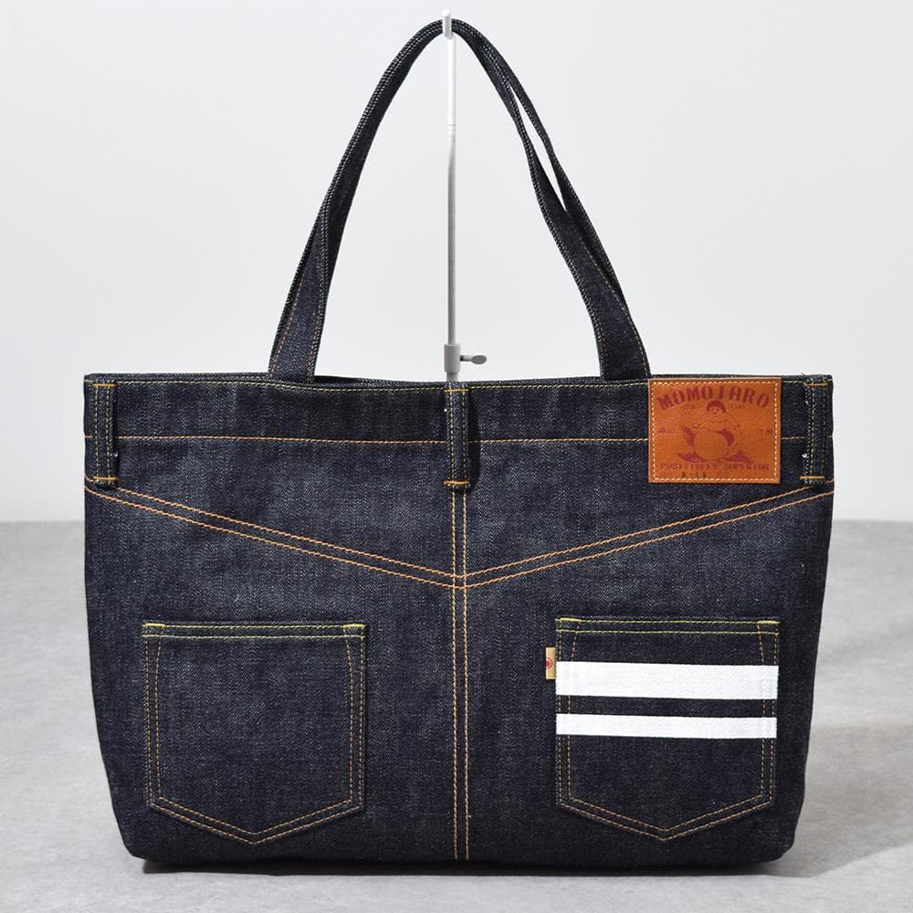 【新品同様】桃太郎ジーンズ MOMOTARO JEANS 出陣デニムトートバッグ