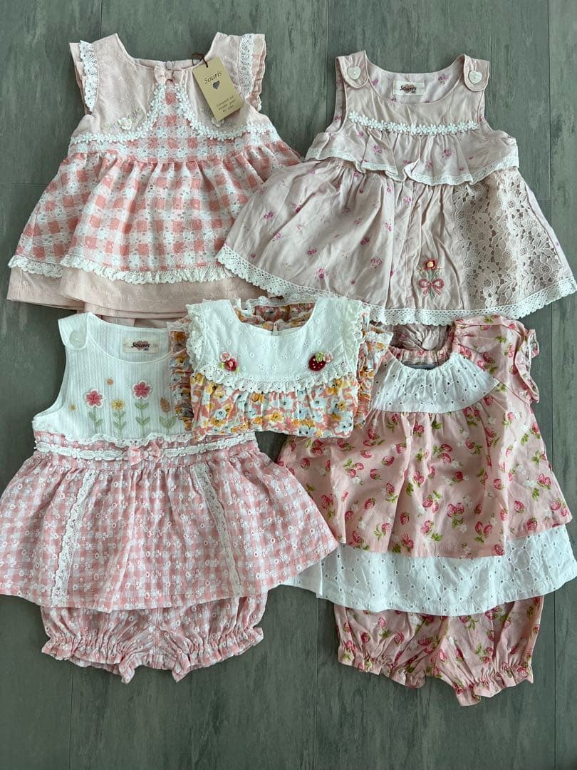 新品含 Souris スーリー 春夏 ミルキースーツ ピンク まとめ売り 80 楽天市場】スーリー Souris（キッズ・ベビーのサイズ（cm）80 ～ 84