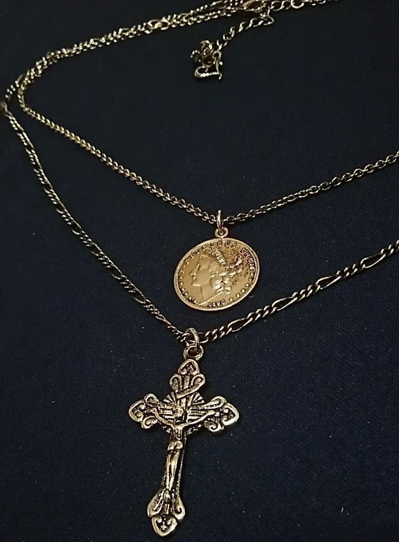 y2k achieve ホスト お兄系 グランジ♪ML／アンティーク風ネックレス