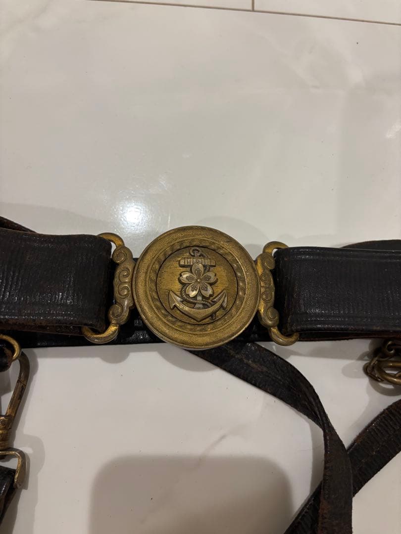 希少品 激レア 旧海軍 金ベルト 刀装具 当時物 時代物 戦争 陸軍 帝国