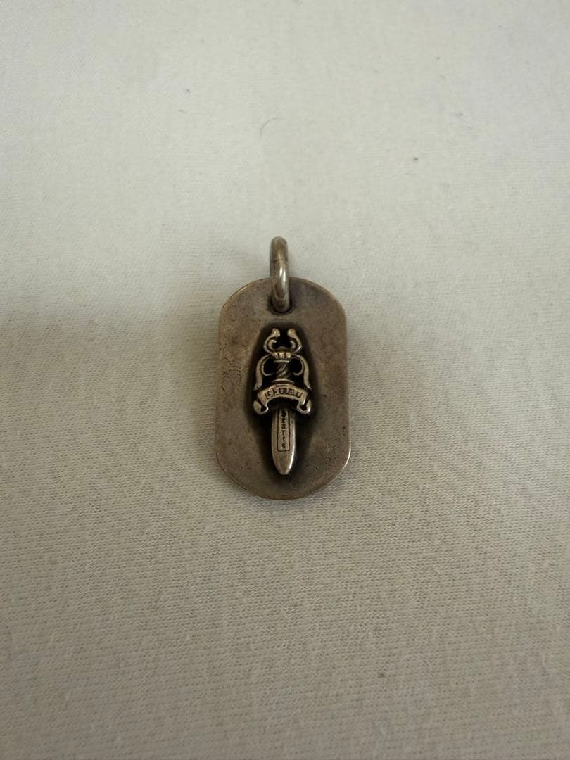 クロムハーツ　レイズドダガードッグタグ　正規品 クロムハーツ（原本無） ドッグタグ スモール レイズド ダガー