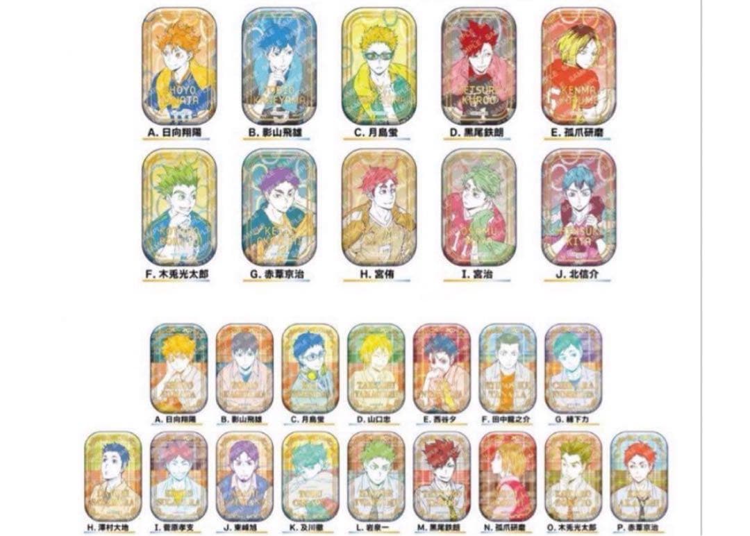 2セット ハイキュー!! スクエア缶バッジ オフショット 第一弾 第二弾