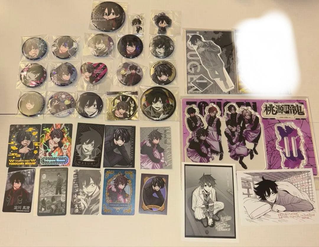 桃源暗鬼 淀川真澄 缶バッジ アクリルスタンド カード まとめ売り メイド
