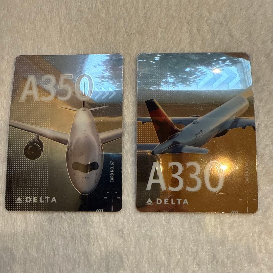 デルタ航空　トレーディングカード2枚セット　新品　レア　入手困難 デルタ航空 トレーディングカード レア 非売品 - メルカリ