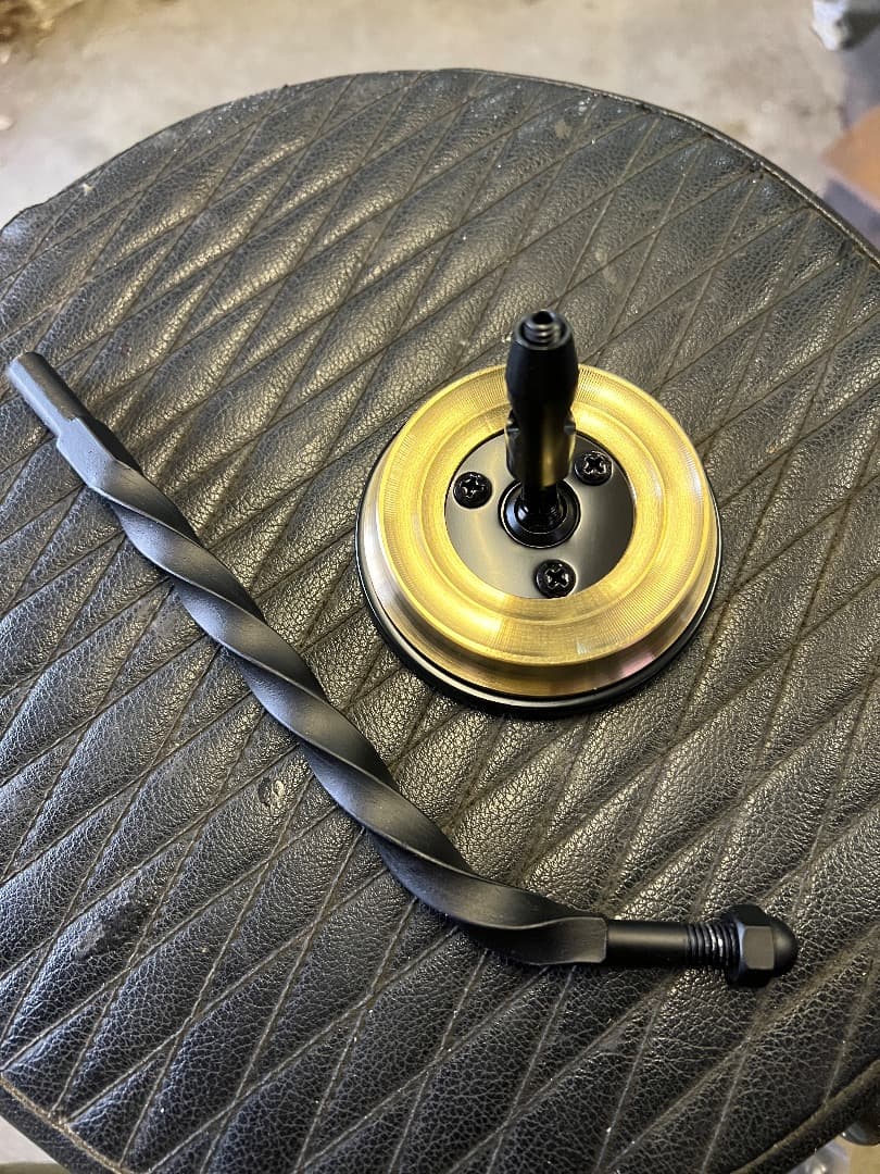 ハーレーダビッドソン　３インチミラー真鍮カバー　ツイストステーセット ハーレーダビッドソン 3インチミラー真鍮カバー ツイストステーセット