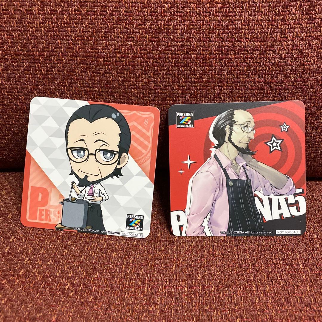 ペルソナ5 25周年記念 カフェ限定佐倉惣治郎コースター2枚セット