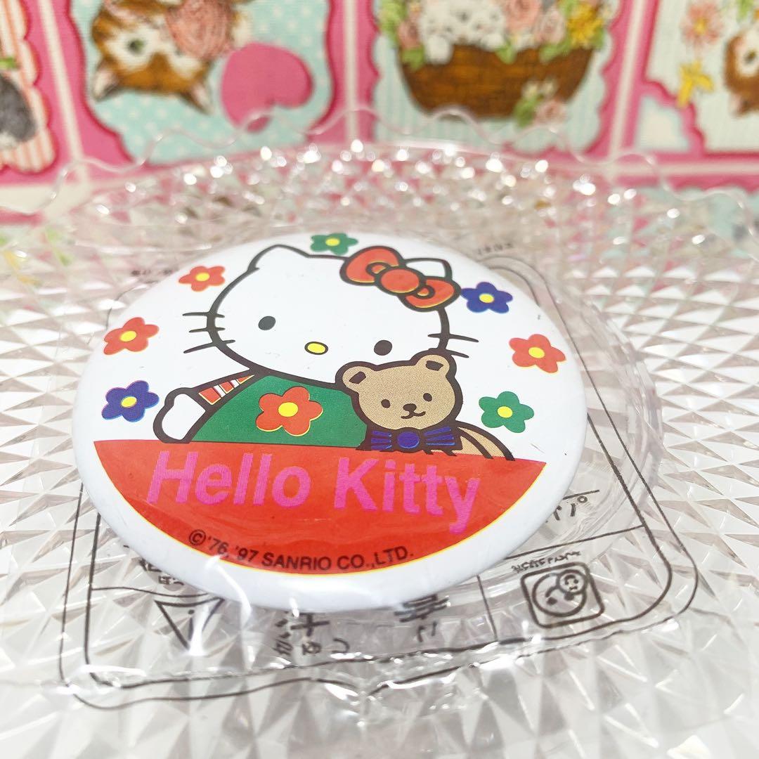 昭和レトロ サンリオ76.97 ハローキティ♡キティちゃん缶バッジ 当時物