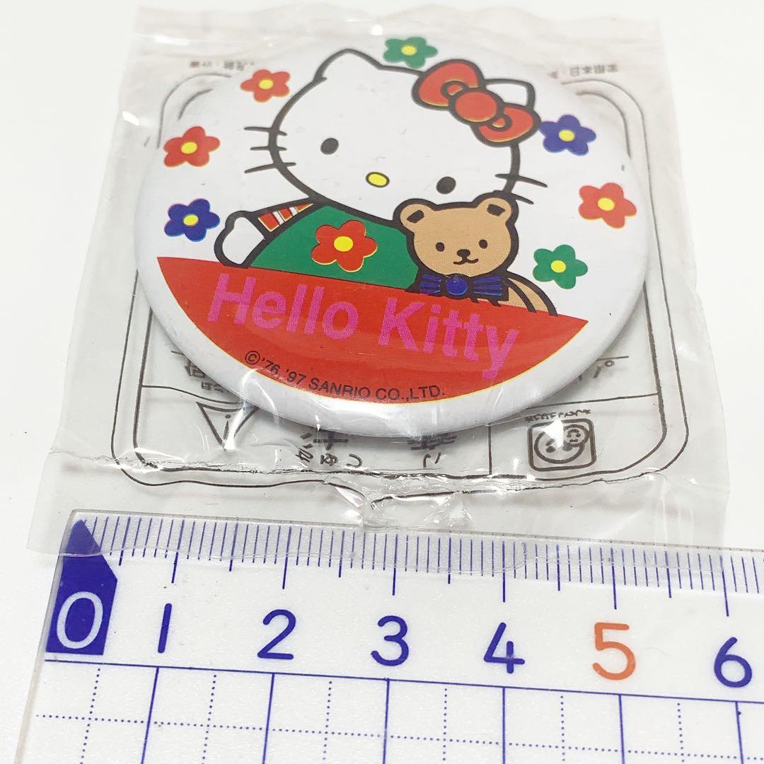 昭和レトロ サンリオ76.97 ハローキティ♡キティちゃん缶バッジ 当時物