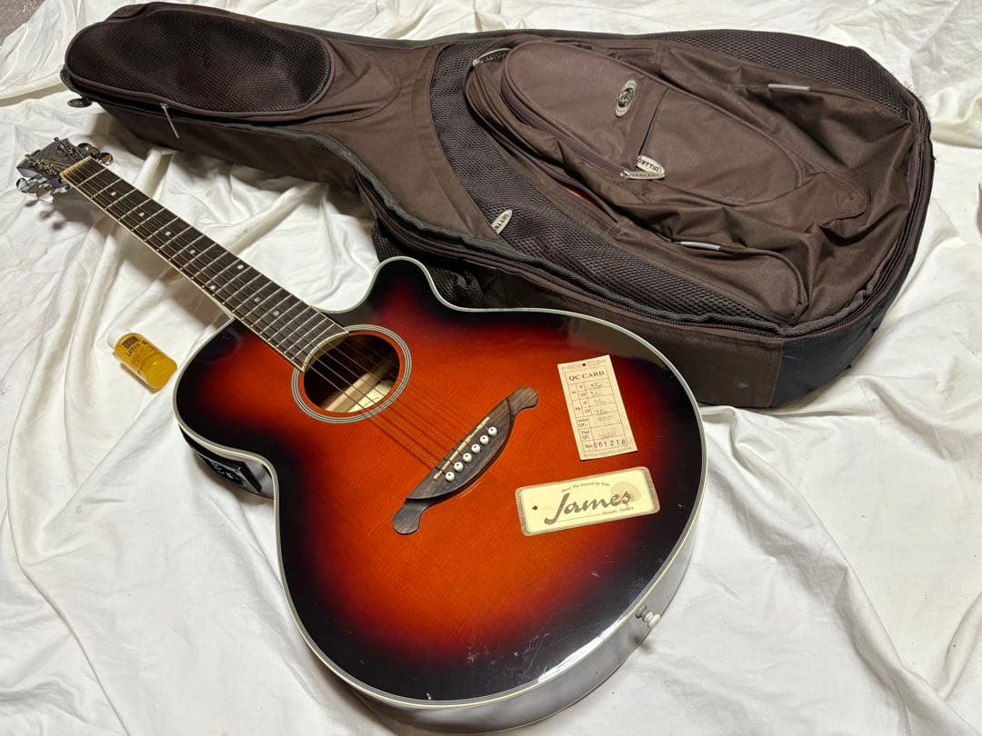 電*）様 James エレアコ　JE40WB ソフトケース付き　良品1907-0