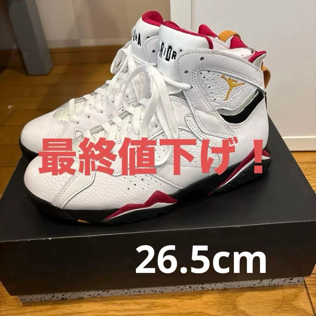 Air Jordan 7 ホワイト/ブラック/ レトロ　カーディナル　2022