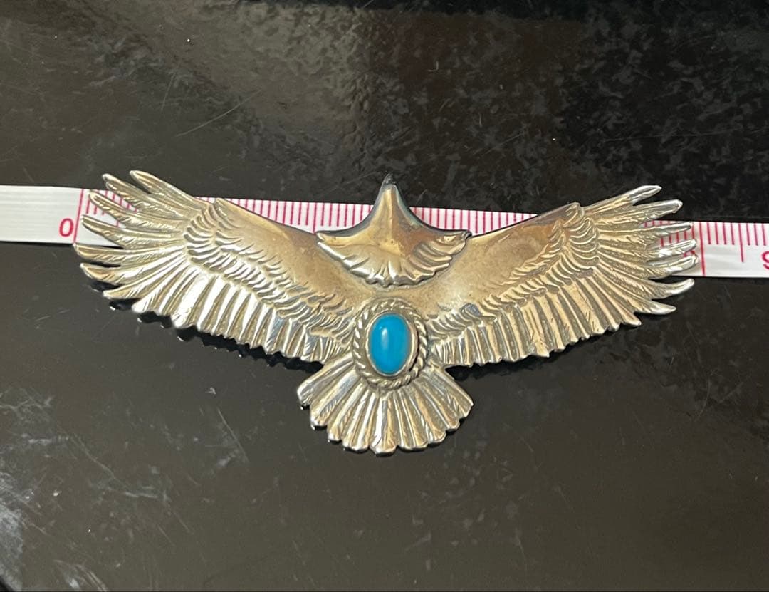 廃盤全銀銀縄ターコイズ付き大イーグル タディアンド キング