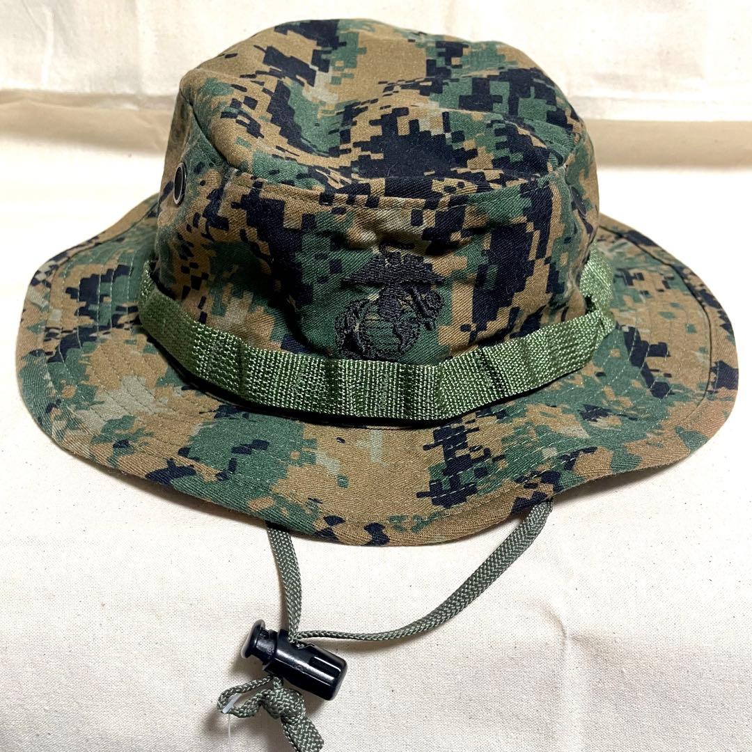 米軍実物】USMC ブーニーハット MARPAT ウッドランド 迷彩 Lサイズ