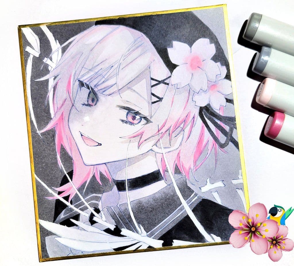 る*ば様 魔法少女ノ魔女裁判 まのさば 手描きイラスト 桜庭エマ - メルカリ