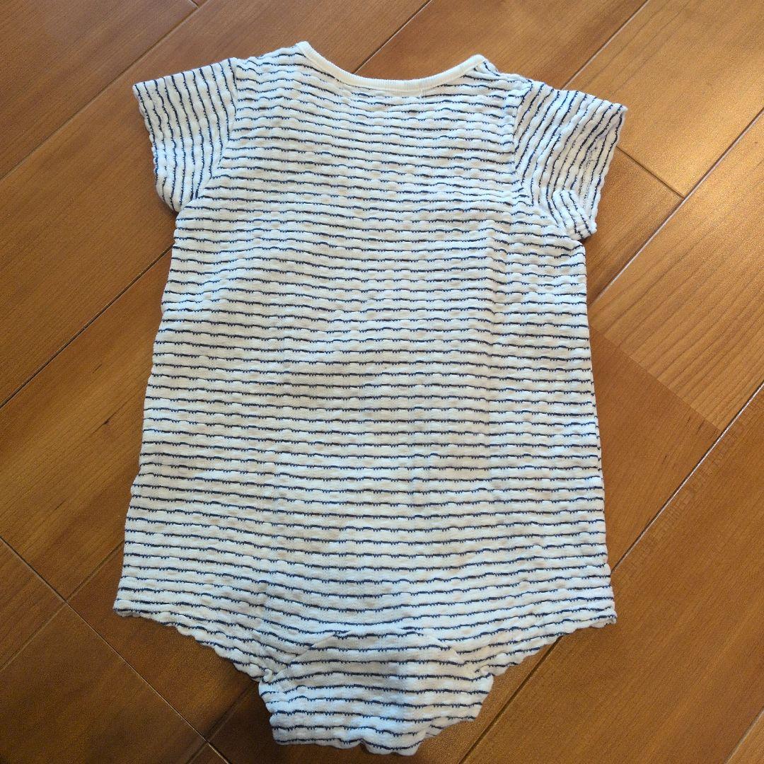 familiar ストライプ 半袖ロンパース サイズ60 - メルカリ