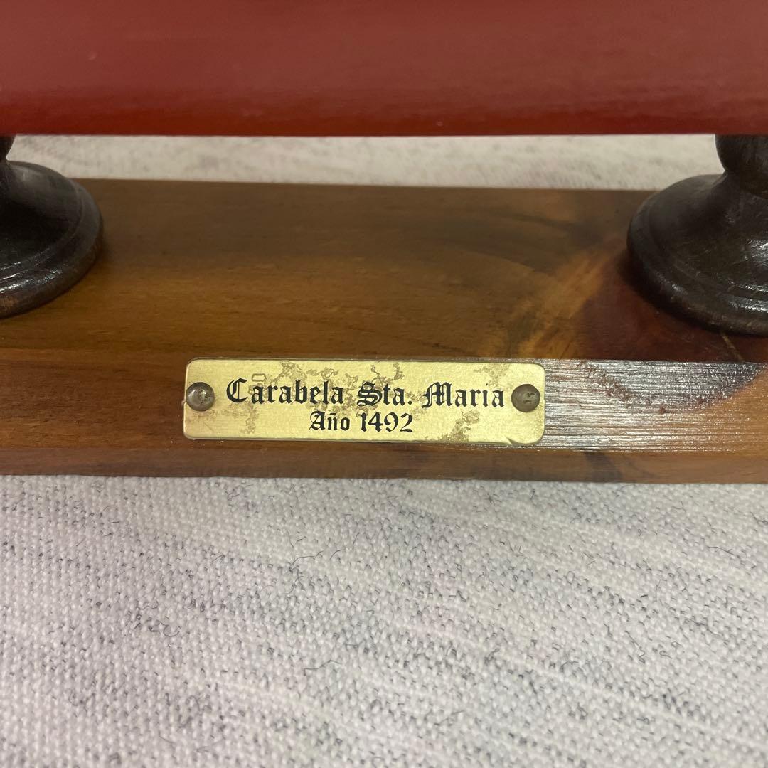値下げ】帆船 キャラベル船 サンタマリア船 木製模型船 置物