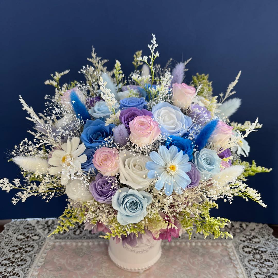 【あっちゃん】ブリザードフラワーアレンジ 新作3点】プリザーブドフラワーアレンジ｜御歳暮・贈り物にや