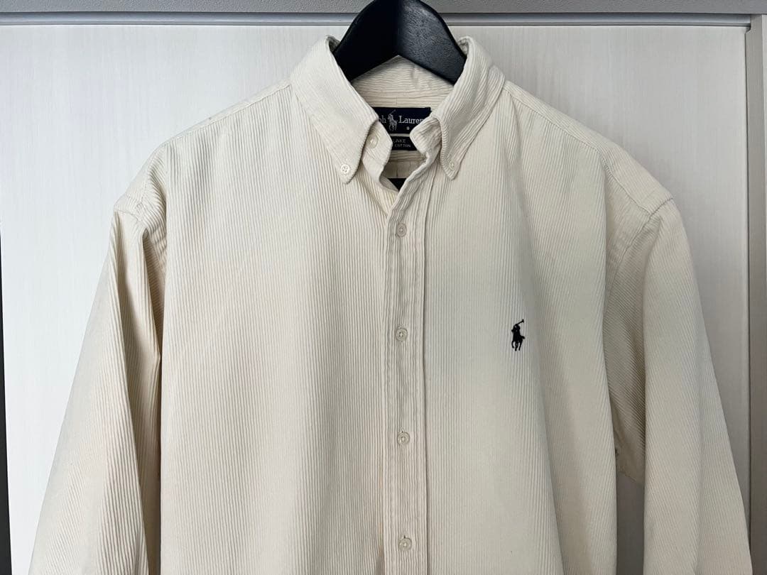 Ralph Lauren BRAKE アイボリー コーデュロイ 長袖シャツ Ralph Lauren ラルフローレン シャツ 長袖 長袖シャツ ロングスリーブ