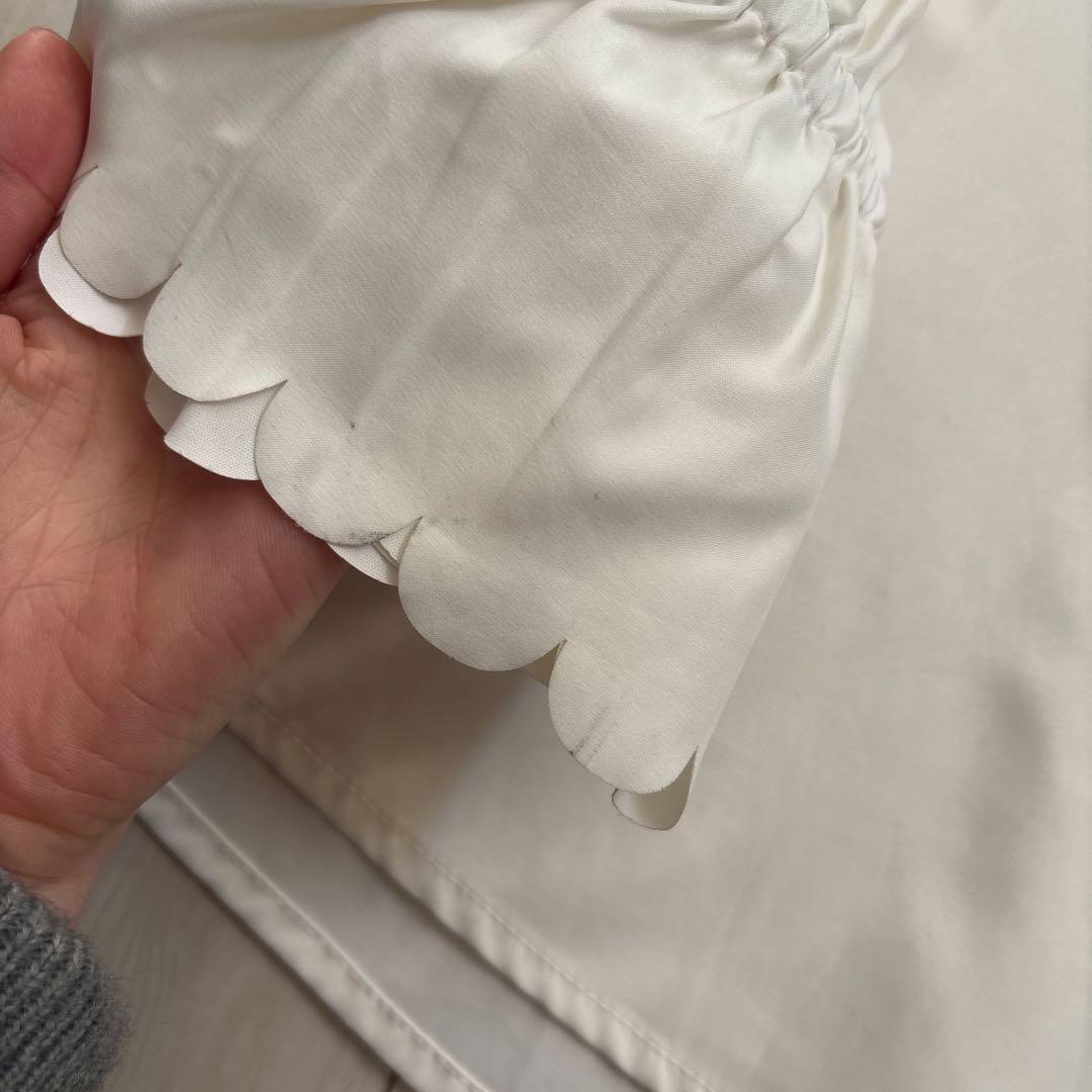 yori ヨリ スカラップ カットワークブラウス