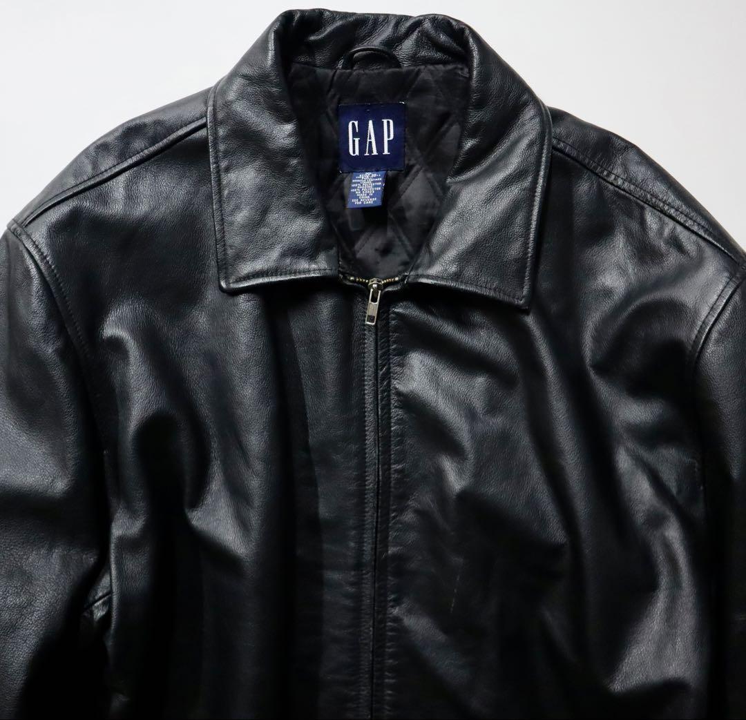 OLD GAP】オールドギャップ 本革 レザージャケット ブラック XL - メルカリ