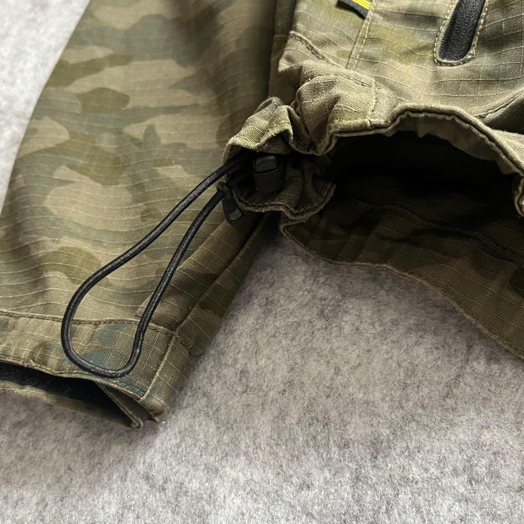 迷彩柄 リップストップ ドローコード フーディー ジャケット テック系