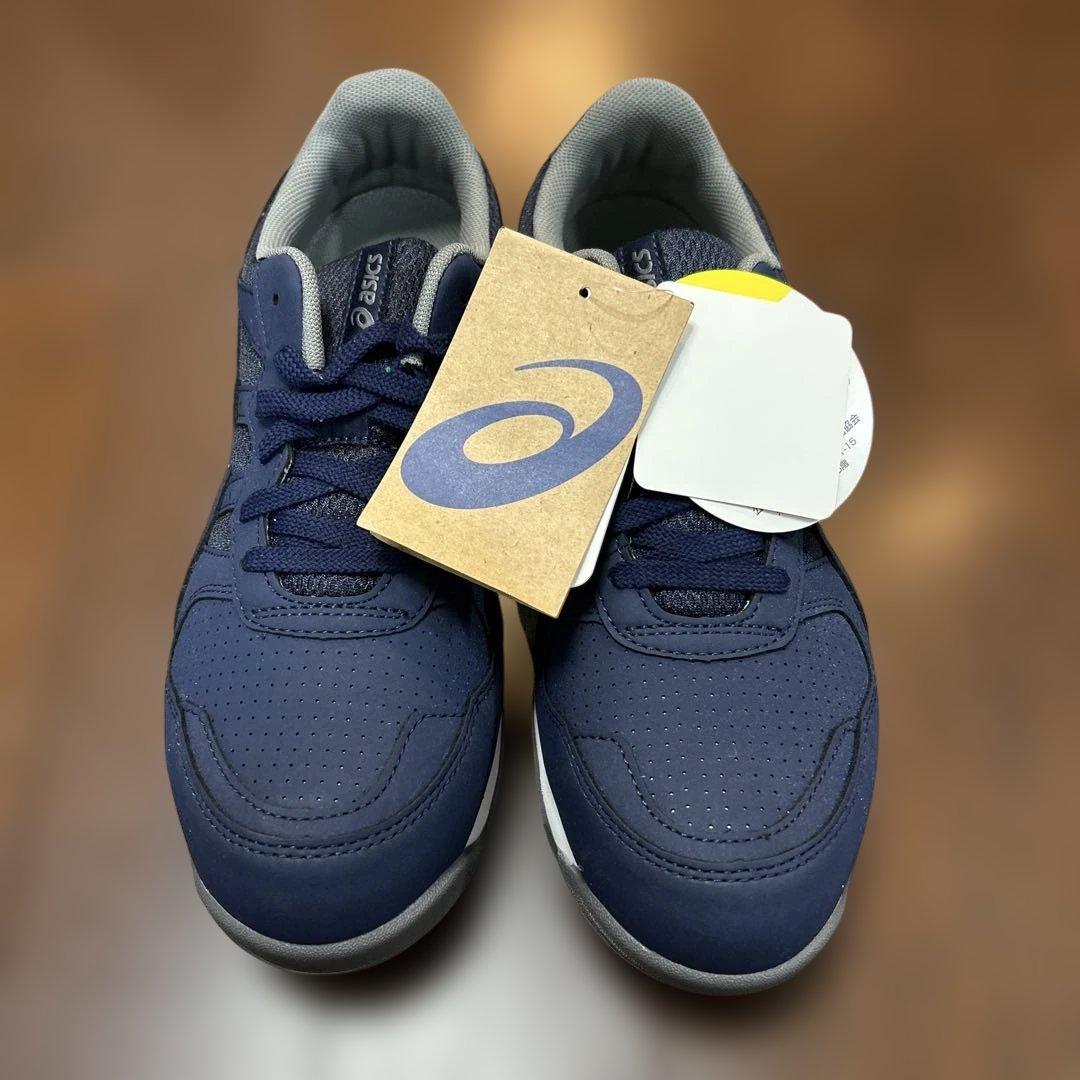 asics アシックス　安全靴　ウインジョブ　美品　25cm ネイビー
