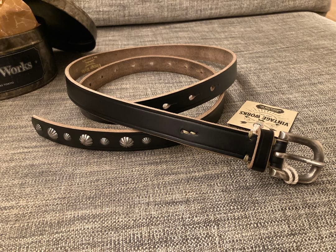 VINTAGE WORKS レザーベルト DH5745 ブラック