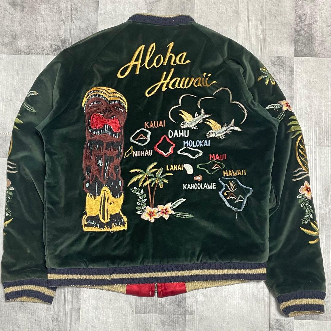 TAILOR TOYO 別珍 スカジャン 刺繍 リバーシブル 刺繍 虎 ハワイ