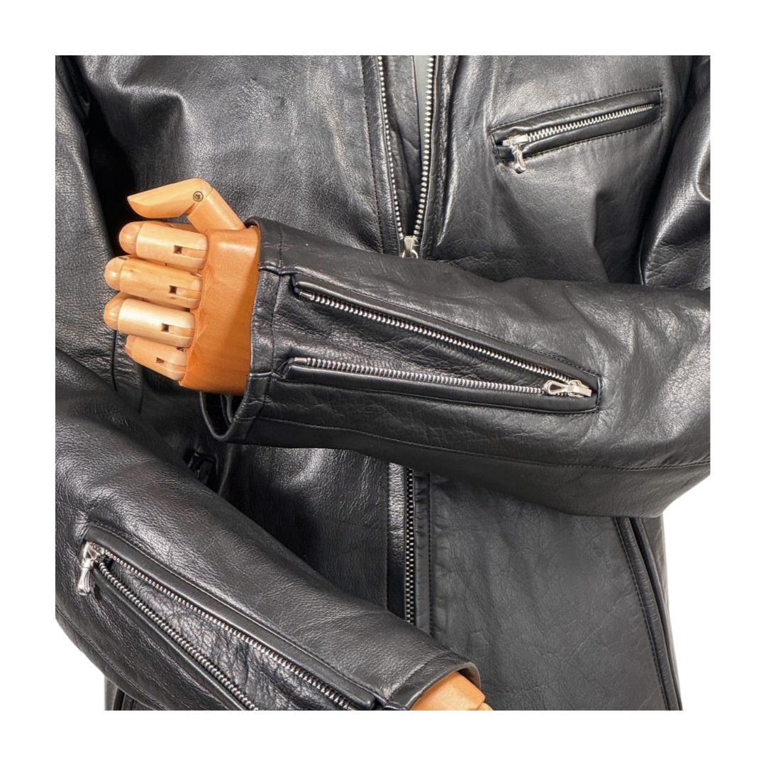 美品/メンテ済 リチウムオム 牛革ライダース 48 タイト riri - メルカリ