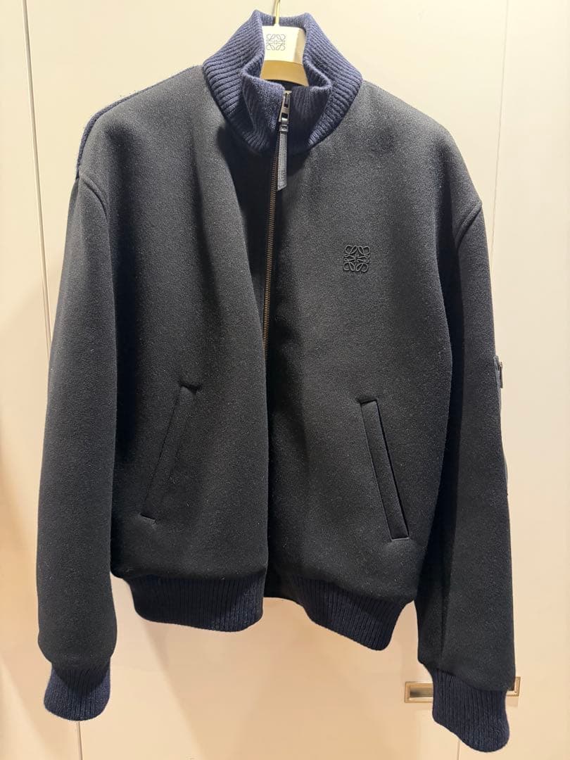 LOEWE ロエベ ウールニットバック ジップ ボンバージャケット　サイズ50