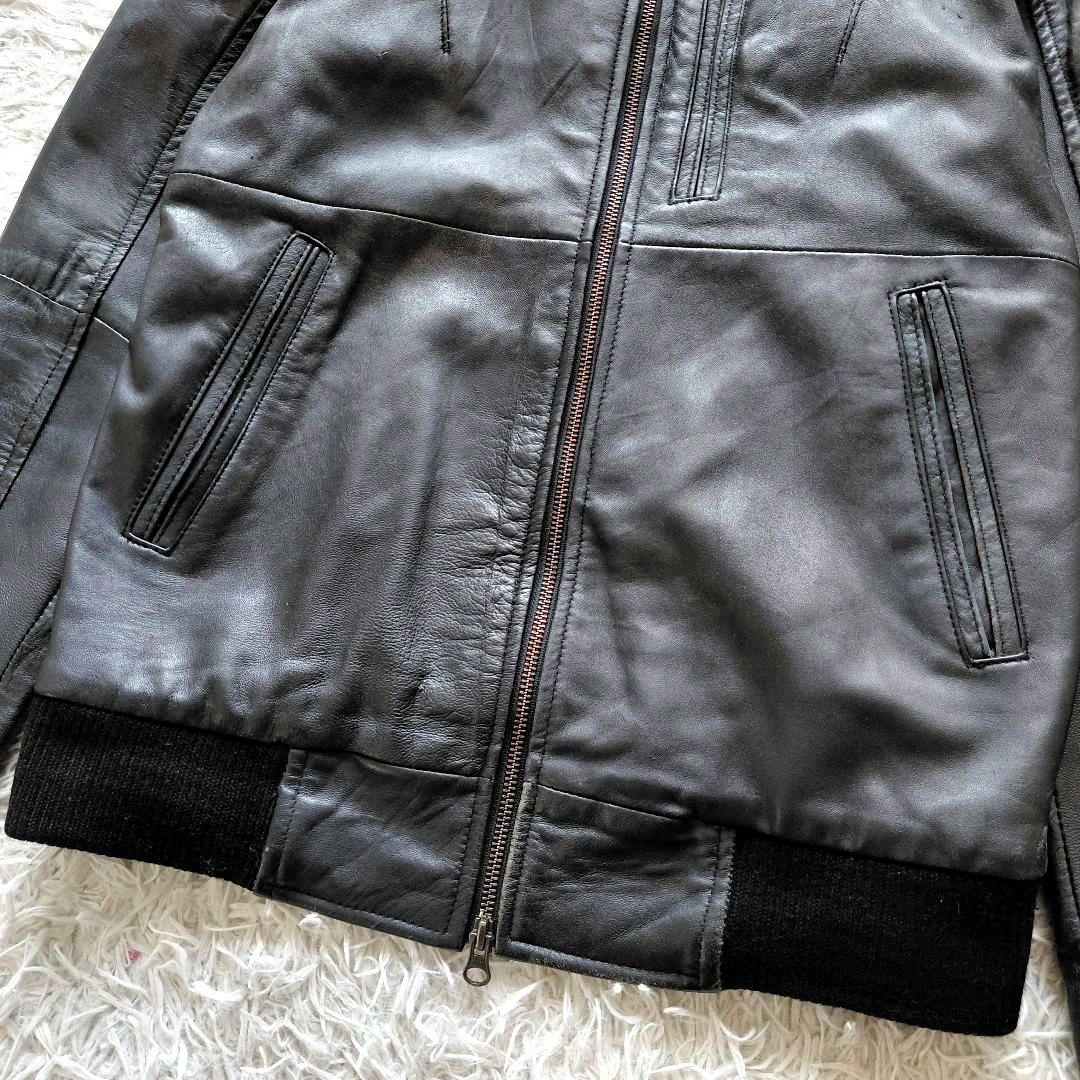 00s y2k archive gimmick 羊革ジップラムレザージャケット - メルカリ