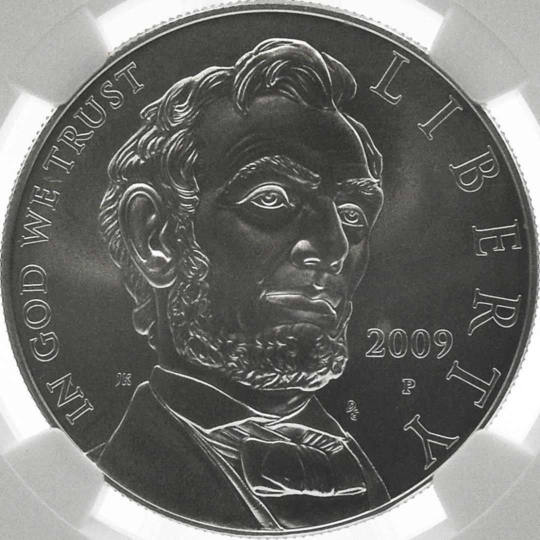 ☆解説カード付 NGC MS70 リンカーン 銀貨 2009 アメリカ - メルカリ