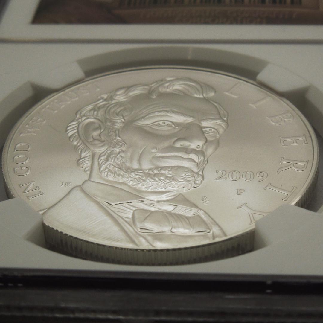 ☆解説カード付 NGC MS70 リンカーン 銀貨 2009 アメリカ - メルカリ
