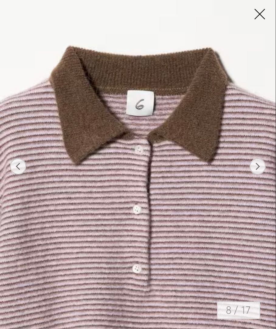 新品タグ付き アルパカウールナイロン ポロニット - メルカリ