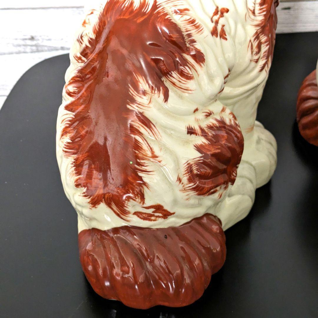 スタッフォードシャードッグ 褐色の毛並 犬の置物 イギリス 英国